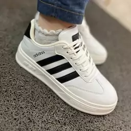 کتونی آدیداس سامبا سفید مشکی کرم زنانه دخترانه کفش ونس اسپرت اسپورت ادیداس ADIDAS SAMBA طبی کرمی لژدار لژ دار سبک هفتانه