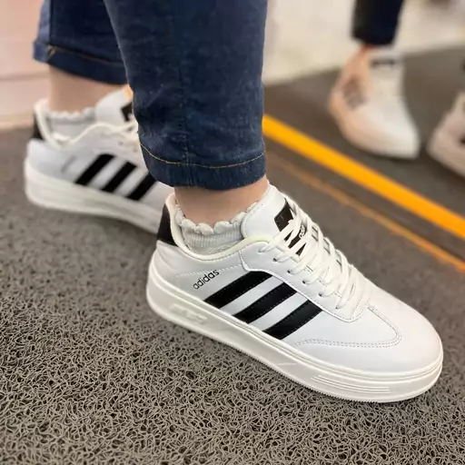 کتونی آدیداس سامبا سفید مشکی کرم زنانه دخترانه کفش ونس اسپرت اسپورت ادیداس ADIDAS SAMBA طبی شیک لژدار لژ دار سبک هفتانه 