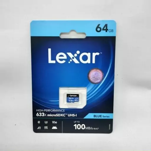 کارت حافظه میکرو اس دی UHS-1 64 گیگ A1 مدل Lexar 633X