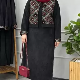 ست کت سارافون مخمل کت سارافون پاییزه زنانه ست کت سارافون زنانه