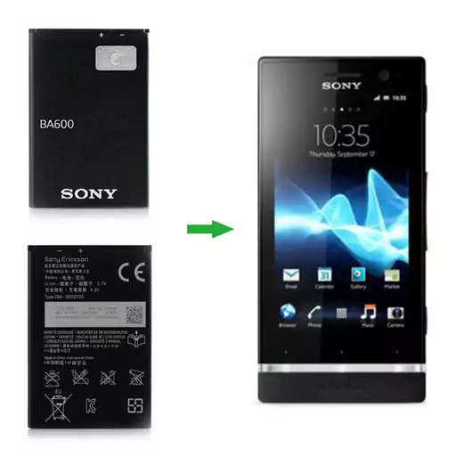 باتری موبایل سونی Xperia U با کد فنی BA600