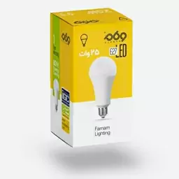 لامپ حبابی ال ای دی 25 وات A Shape Bulb رنگ آفتابی و مهتابی و صدفی 18 ماه گارانتی 