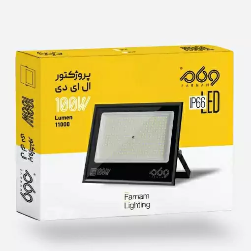 پروژکتور ال ای دی 100 وات LED projector رنگ آفتابی و مهتابی 18 ماه گارانتی 