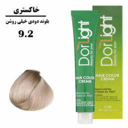 رنگ موی بلوند دودی خیلی روشن 9.2 دورلایت 100 میل