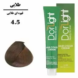 رنگ موی قهوه ای طلایی 4.5 دورلایت 100 میل