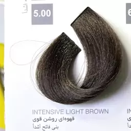 رنگ قهوه ای روشن قوی5.00،رنگ مو کاترومر بدون آمونیاک و یک عدد اکسیدان 150 میلی لیتر