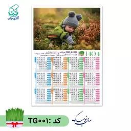 تقویم دیواری با عکس دلخواه سایز A4 کاغذ گلاسه گرم بالا کد (200 عدد ) TG001