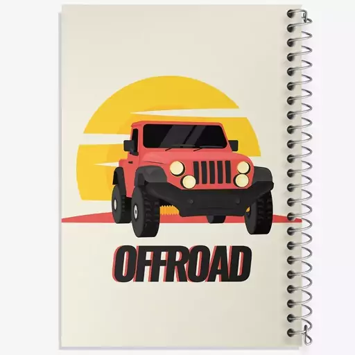 دفتر مشق 100 برگ خندالو طرح آفرود Off Road کد 26299