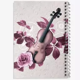 دفتر مشق 100 برگ خندالو طرح ویولن Violin کد 27954