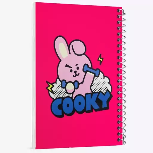 دفتر مشق 100 برگ خندالو طرح کوکی BT21 Cooky کد 18653