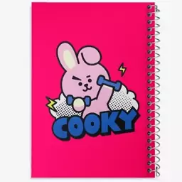 دفتر مشق 100 برگ خندالو طرح کوکی BT21 Cooky کد 18653