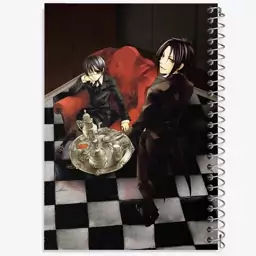 دفتر مشق 100 برگ خندالو طرح سباستین و شیل انیمه خادم سیاه Black Butler  کد 16329