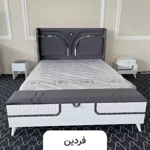 تخت خواب دو نفره (عرض 160) مدل یاس - رنگبندی 25 عددی