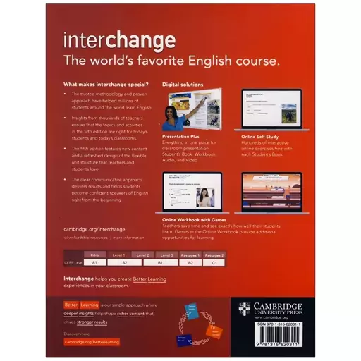 کتاب Interchange 1 Fifth Edition + CD اثر Jack C. Richards انتشارات Cambridge سایز بزرگ