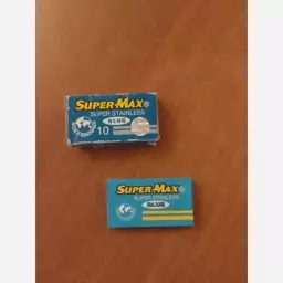 تیغ یدک سنتی مارک سوپر مکس 10 آبی super max سری تیغ ژیلت اصلاح بسته 6عددی 