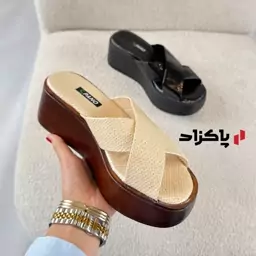 صندل زنانه طبی کفی لژدار مدل هور طرح پوست ماری 