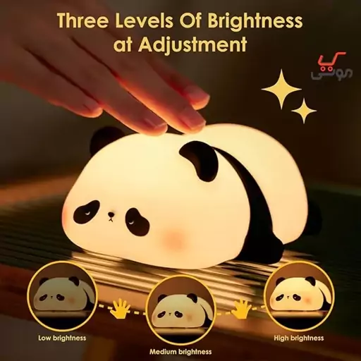 چراغ خواب سیلیکونی طرح پاندای خسته Panda night Light K-1155