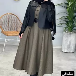 کت و سارافون زنانه با رنگ بندی 