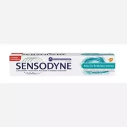 خمیر دندان سنسوداین Sensodyne مدل Soin Gel Fraicheur intense سبز آبی حجم 75 میلی لیتر