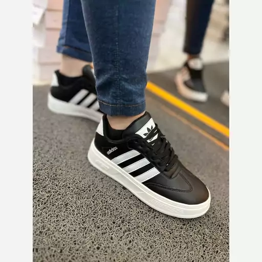 کتونی آدیداس سامبا کرم مشکی سفید دخترانه زنانه کفش ونس اسپرت اسپورت ادیداس ADIDAS SAMBA طبی کرمی شیک لژدار لژ دار سبک23