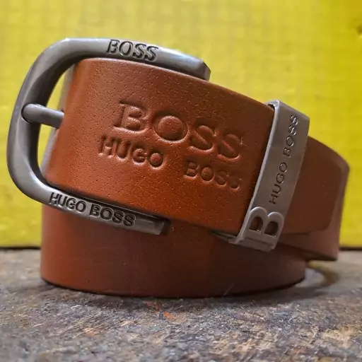 کمربند چرم تکلای گاومیشی boss)چرم اشرافی(