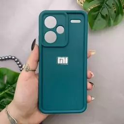 قاب گوشی Redmi Note 13 Pro Plus 5G شیائومی سیلیکونی اورجینال Solid Case لوگو برجسته ضد ضربه محافظ لنز دار سبز کد 27217