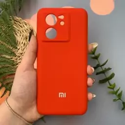 قاب گوشی Xiaomi 13T / Xiaomi 13T Pro شیائومی سیلیکونی پاک کنی اورجینال داخل پارچه ای رنگ قرمز کد 91595