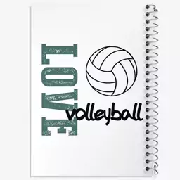 دفتر مشق 100 برگ خندالو طرح والیبال Volleyball کد 26406