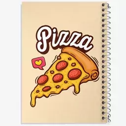 دفتر نقاشی 50 برگ خندالو طرح پیتزا  Pizza کد 31094