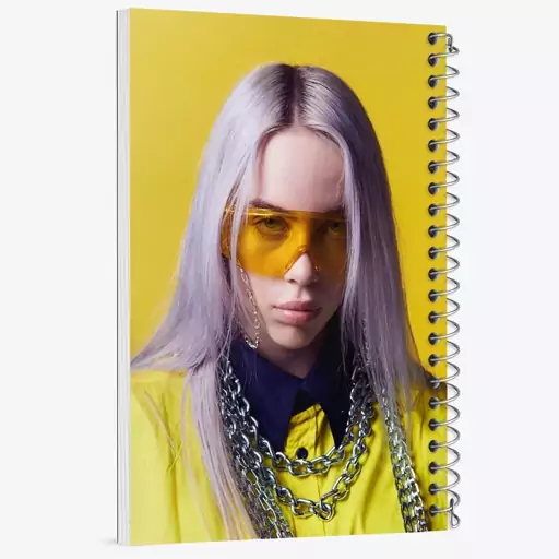 دفتر مشق 50 برگ خندالو طرح بیلی آیلیش Billie Eilish  کد 2781