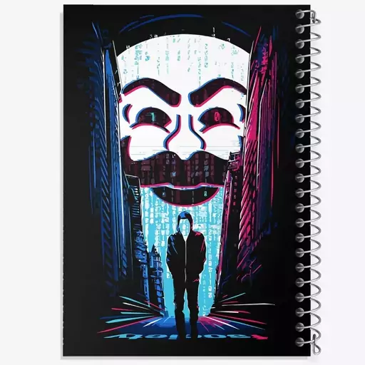 دفتر مشق 50 برگ خندالو طرح سریال آقای ربات Mr.Robot  کد 10235