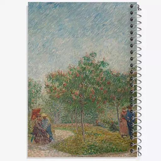 دفتر نقاشی 50 برگ خندالو طرح باغ با زوج های خواستگار ونسان ونگوگ (Van Gogh) کد 36799