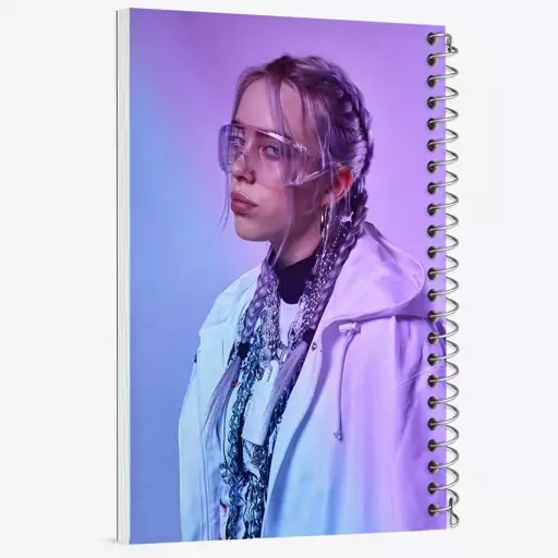 دفتر نقاشی 50 برگ خندالو طرح بیلی آیلیش Billie Eilish  کد 2772