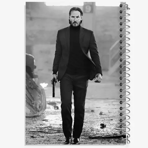 دفتر نقاشی 50 برگ خندالو طرح جان ویک John Wick  کد 2947