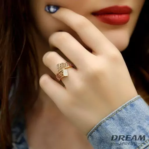 انگشتر زنانه طرح طلا برند Dream کد RH106