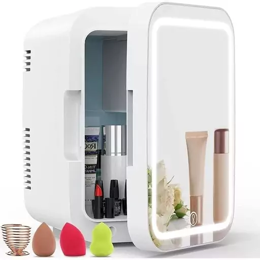 یخچال مسافرتی 4 لیتری درب آینه beauty mini refrigerator