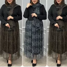 لباس زنانه مجلسی سه تیکه کت دامن شال