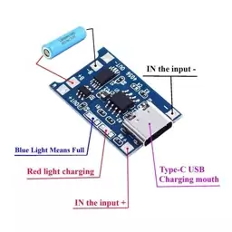 ماژول شارژ تایپ C باتری لیتیومی 3 چیپ محافظ دار