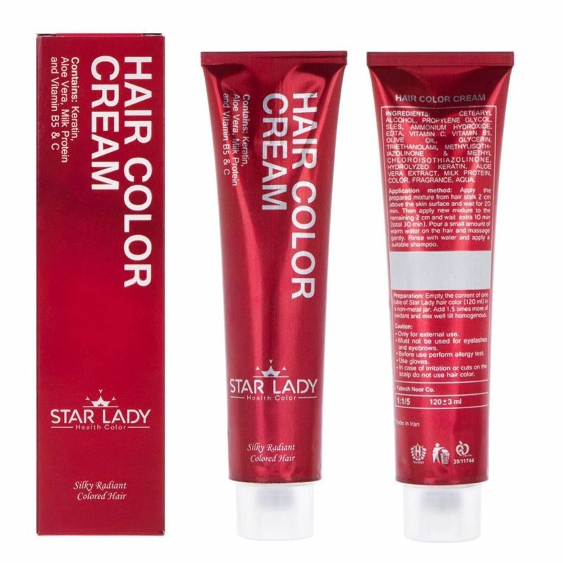 رنگ موی استارلیدی سری کاراملی حجم 120 میل