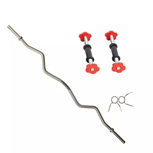 میله هالتر مدل 8555 به همراه دسته دمبل مجموعه 2 عددی