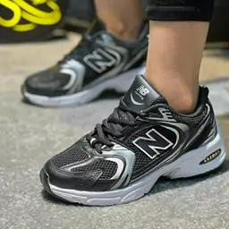 کتونی نیوبالانس 530 مشکی و سفید زنانه دخترانه کفش ونس اسپرت طبی اسپورت NEWBALANCE لژدار لژ دار شیک هشتاهش  رانینگ سبک