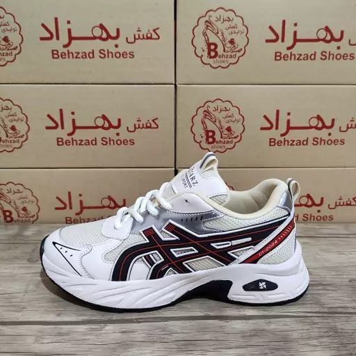 کتونی آسیکس asics دخترانه زنانه سایز 37 تا 40 رنگ کرم مشکی زیره پیو کفی طبی لژ چهار سانتی رویه راشل وچرم مصنوعی سبک 