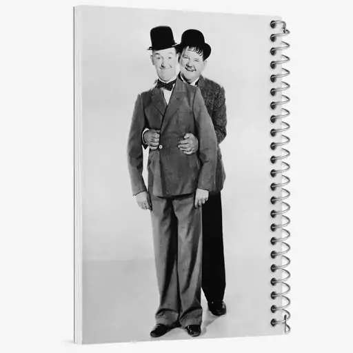 دفتر نقاشی 50 برگ خندالو طرح لورل و هاردی Laurel and Hardy  کد 10053