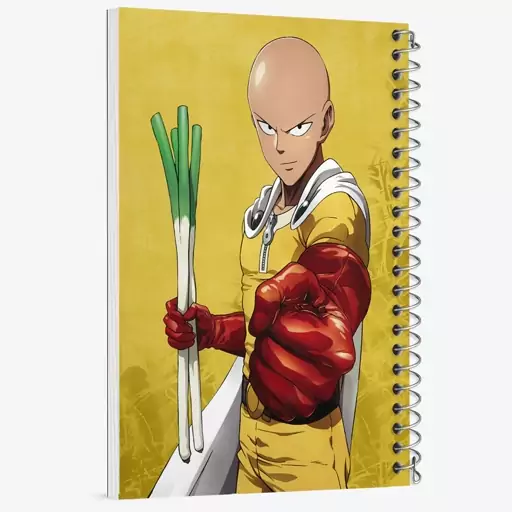 دفتر نقاشی 50 برگ خندالو طرح سایتاما انیمه مرد تک مشتی One Punch Man  کد 11379