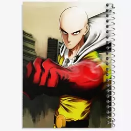 دفتر نقاشی 50 برگ خندالو طرح سایتاما انیمه مرد تک مشتی One Punch Man  کد 11386