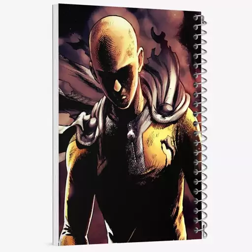 دفتر نقاشی 50 برگ خندالو طرح سایتاما انیمه مرد تک مشتی One Punch Man  کد 11378