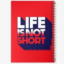 دفتر نقاشی 50 برگ خندالو طرح Life Is Not Short کد F1998