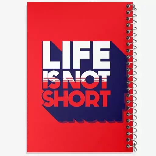 دفتر نقاشی 50 برگ خندالو طرح Life Is Not Short کد F1998