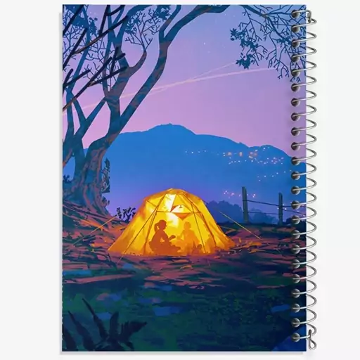 دفتر نقاشی 50 برگ خندالو طرح کمپینگ (Camping) کد F1404