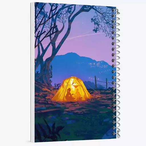 دفتر نقاشی 50 برگ خندالو طرح کمپینگ (Camping) کد F1404